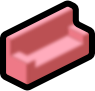love seat red